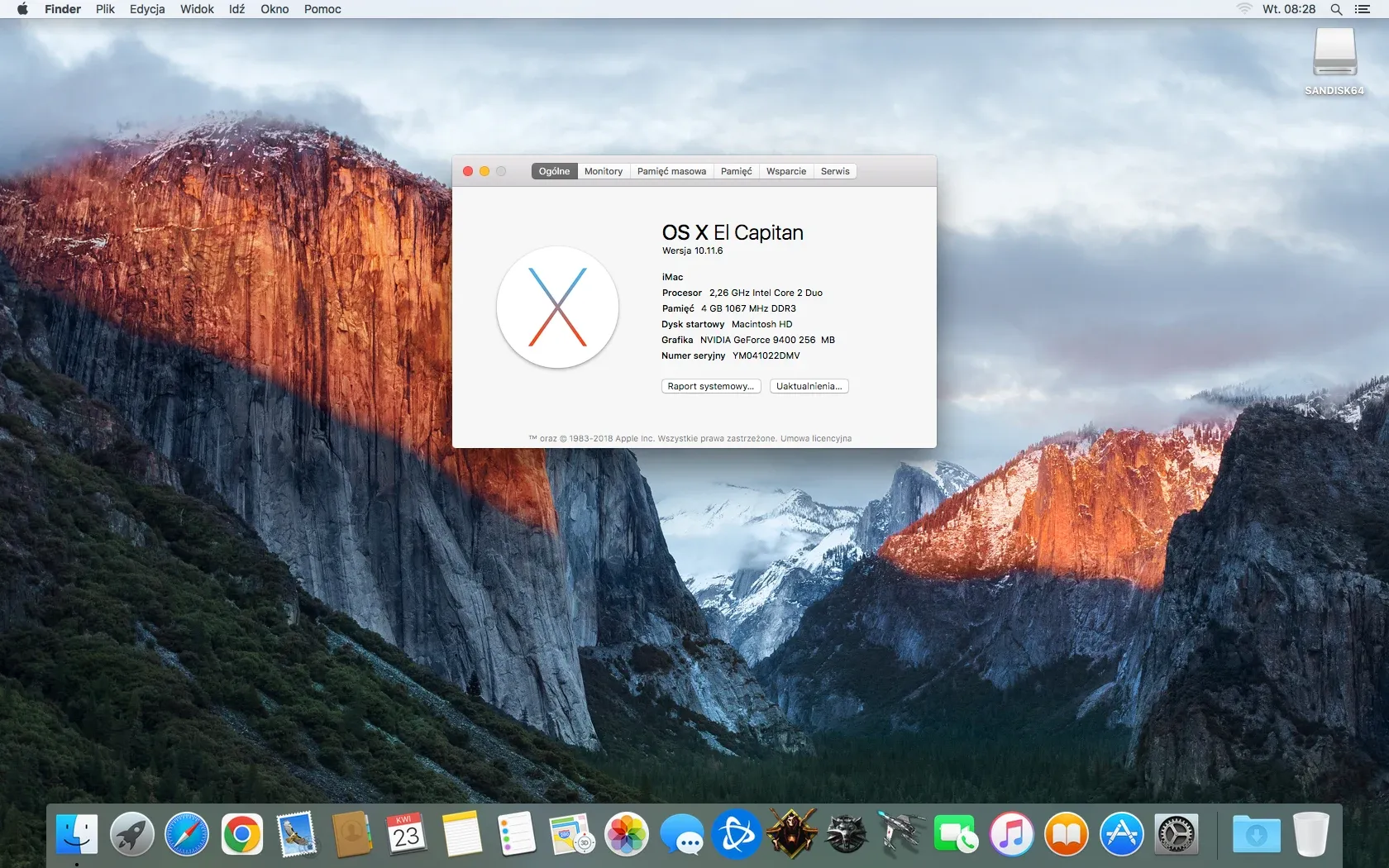 Apple iMac 20-inch (Early 2009) — About This Mac