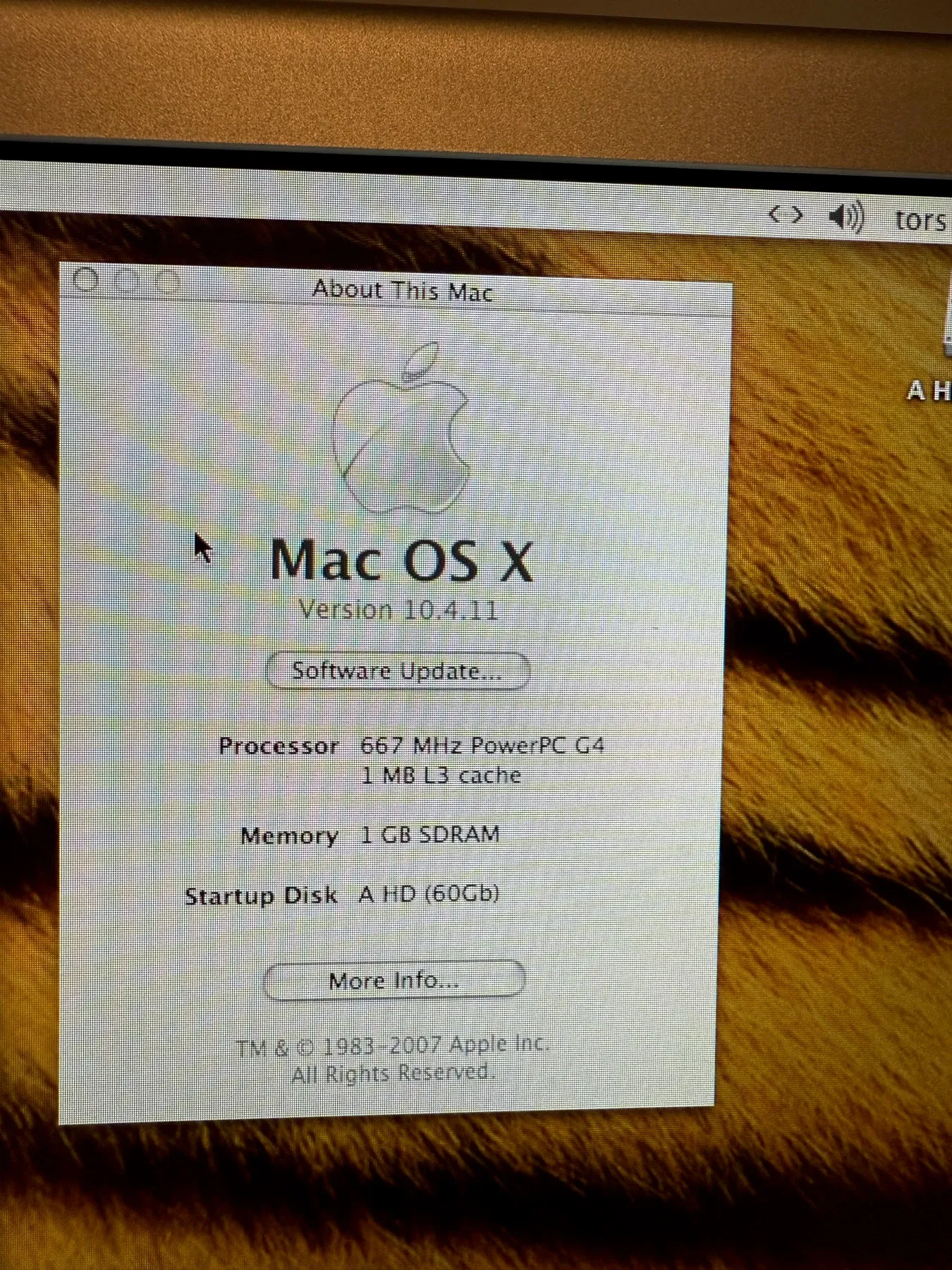 Apple Power Mac G4 667 MHz — About This Mac