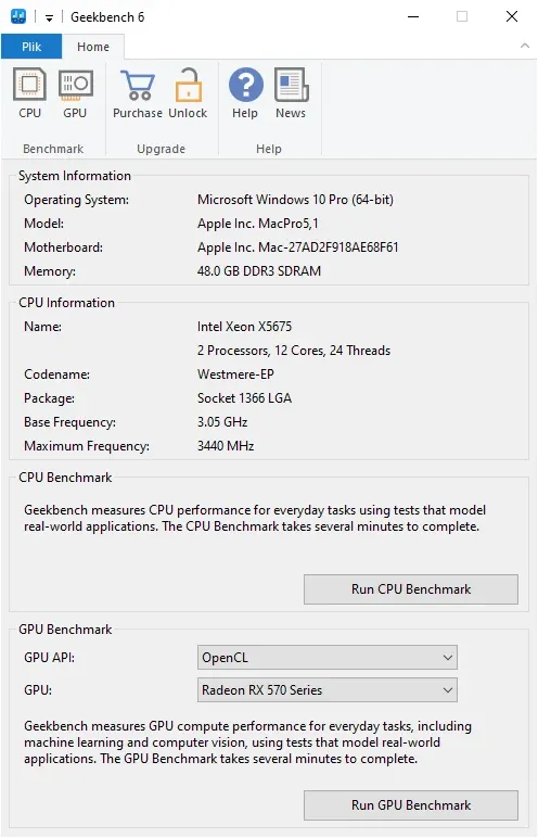 Apple Mac Pro 4,1 — Geekbench