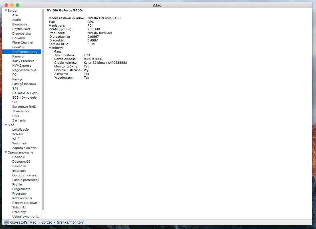 Apple iMac 20-inch (Early 2009) — Graphics