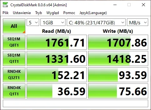Apple Mac Pro 4,1 — CrystalDiskMark